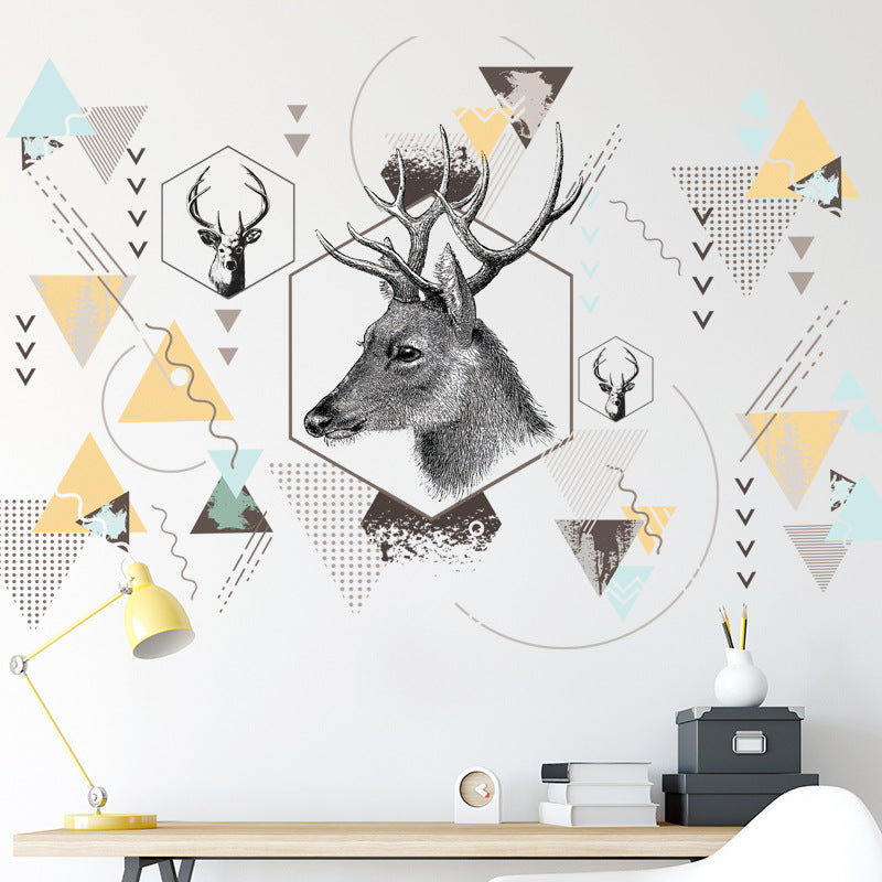 Nordic ins style Triangle Dreamy Mountain Wall Stickers Living room Bedroom Vinyl Wall Decals Creative Home Decor