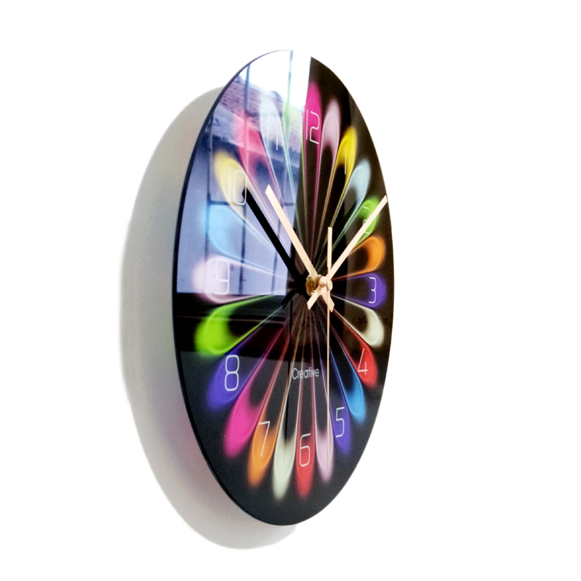 Tempered Glass Wall Clock Living Room Bedroom Silent Home Modern Light Luxury Clock