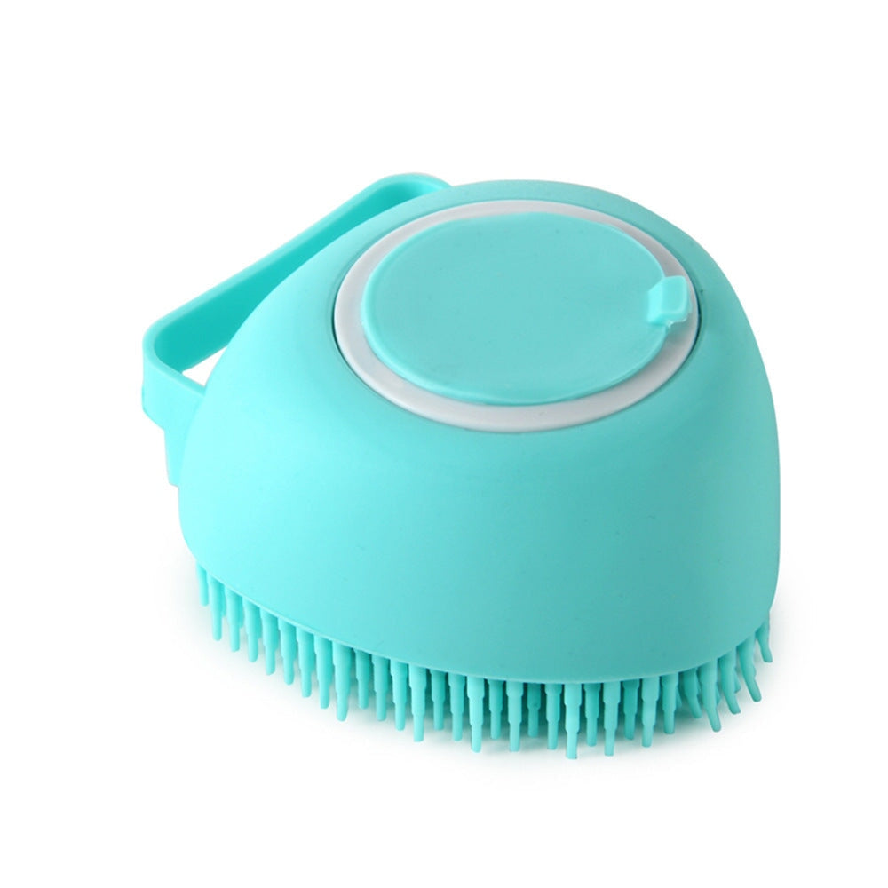 Silicone Dog Bath Massage Gloves Brush Pet Cat Bathroom Cleaning Tool Comb Brush For Dog Can Pour Shampoo Dog Grooming Supplies Pets See Glide Green Heartshaped 