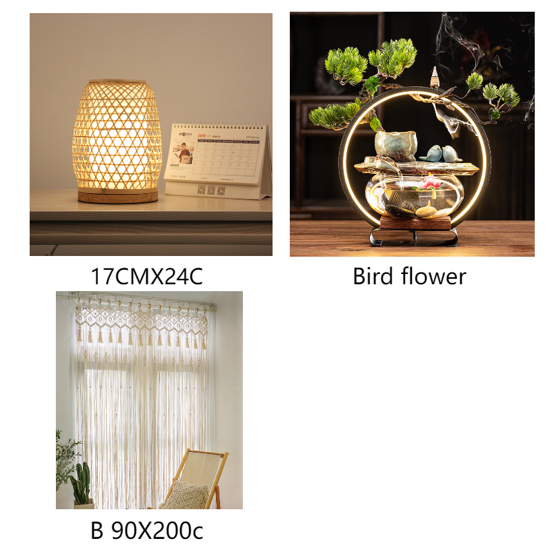 Table Lamp Bedroom Bedside Night Light Simple Handmade Bamboo Lamp