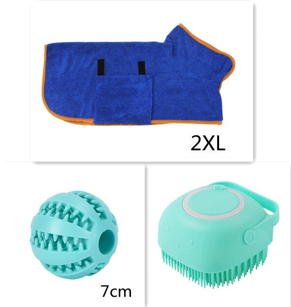 Silicone Dog Bath Massage Gloves Brush Pet Cat Bathroom Cleaning Tool Comb Brush For Dog Can Pour Shampoo Dog Grooming Supplies Pets See Glide Set1 square 